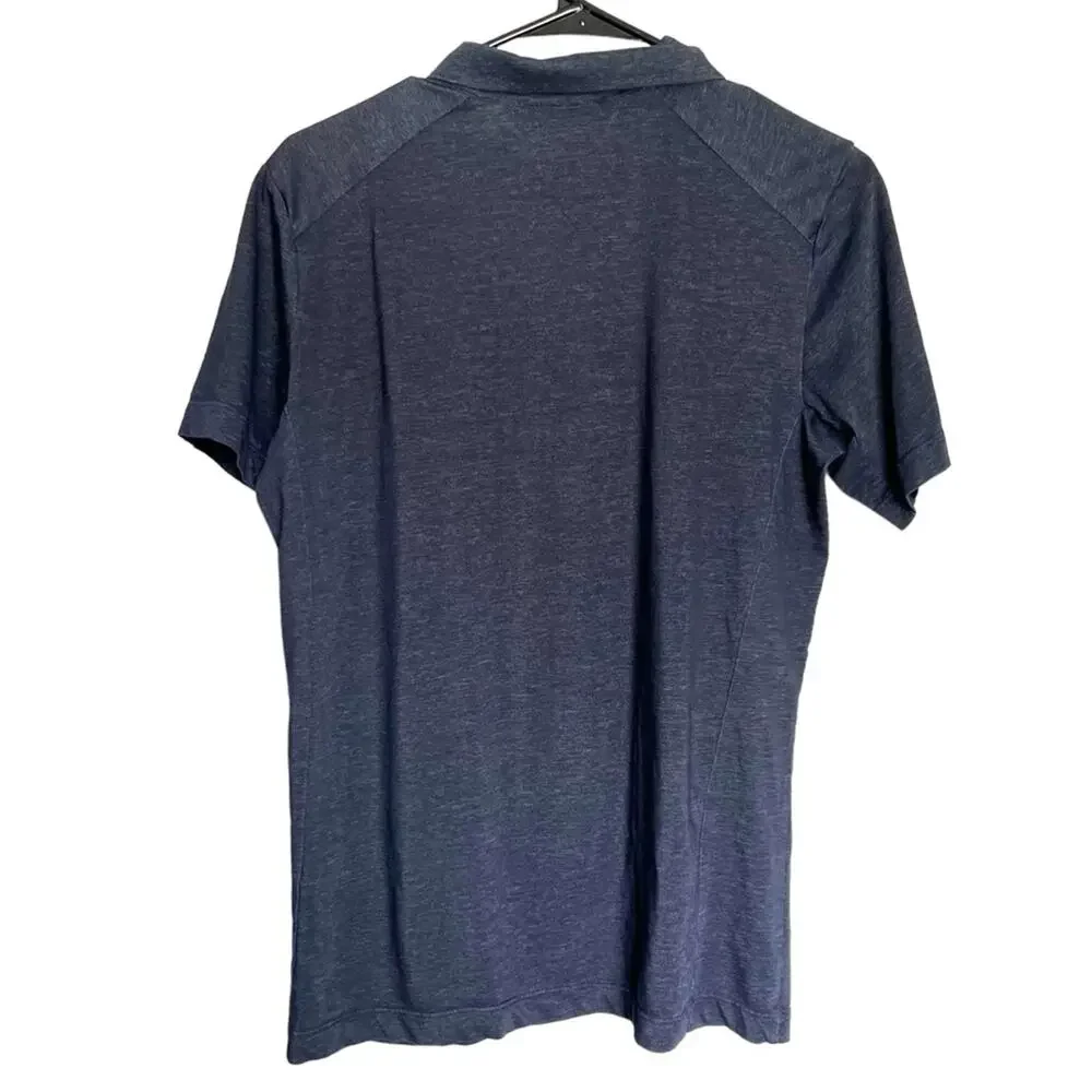 Arc’Teryx Eris Polo Men’s Short Sleeve T-Shirt Blue Cotton Blend Outdoor Size S - Picture 2 of 10